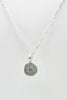 Sparkle Effect Gemset Sterling Silver Blobby Pendant with 2mm Round Rhodolite Garnet from Rebecca Oldfield for sale at Mostyn