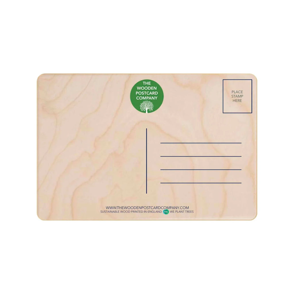 Spring Flowers Sustainable Wooden Postcard from The Wooden Postcard Company for sale at Mostyn