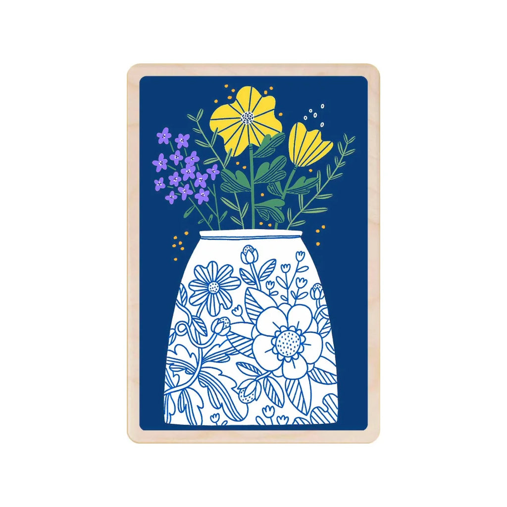 Spring Flowers Sustainable Wooden Postcard from The Wooden Postcard for sale at Mostyn
