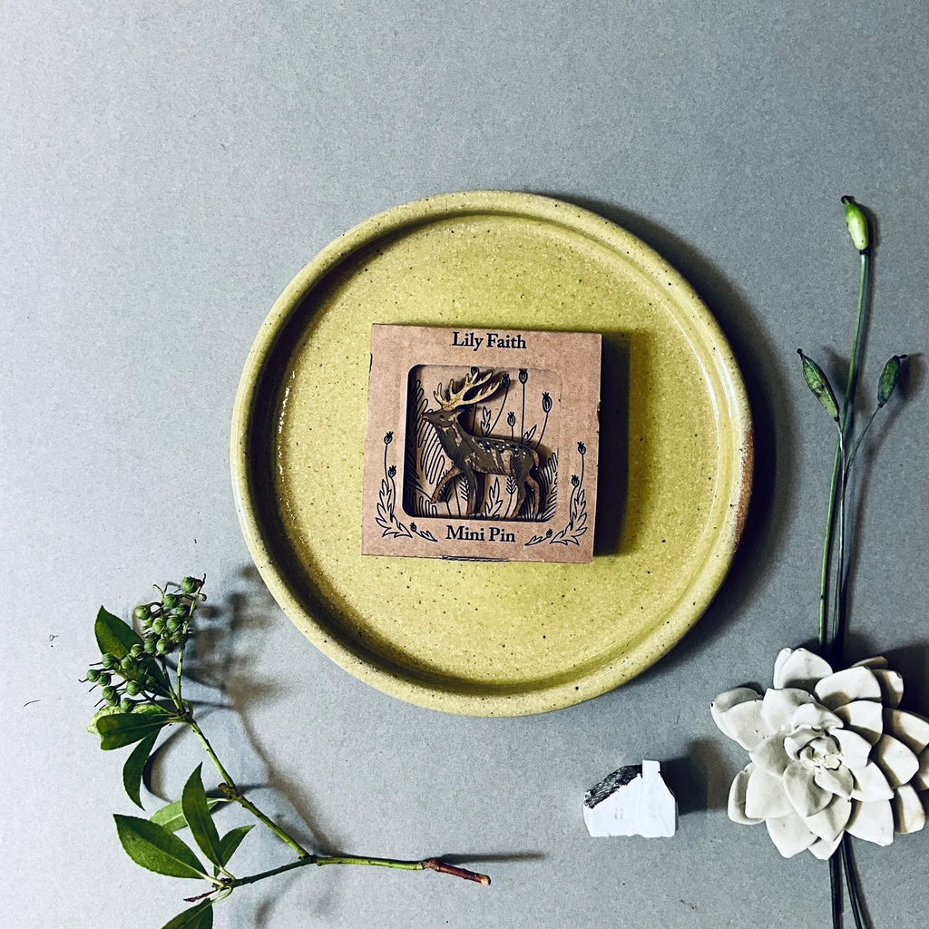 Stag Mini Pin Brooch from Lily Faith for sale at Mostyn