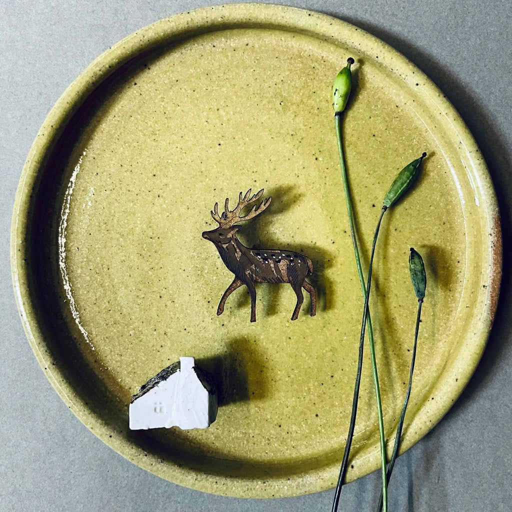Stag Mini Pin Brooch from Lily Faith for sale at Mostyn