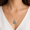 Stainless Steel and Walnut Square Necklace by NOA Jewellery for sale at Mostyn