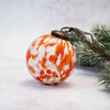 Tangerine Cheena Hand Blown Christmas Glass Bauble 1 from Bollywood Christmas for sale at Mostyn