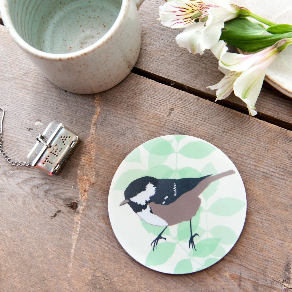 Coal Tit Coaster from he Owlery for sale at Mostyn