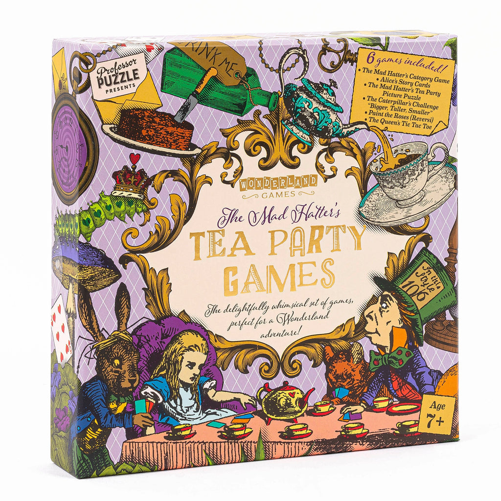 The Mad Hatter's Tea Party Games Set from Professor Puzzle for sale at Mostyn