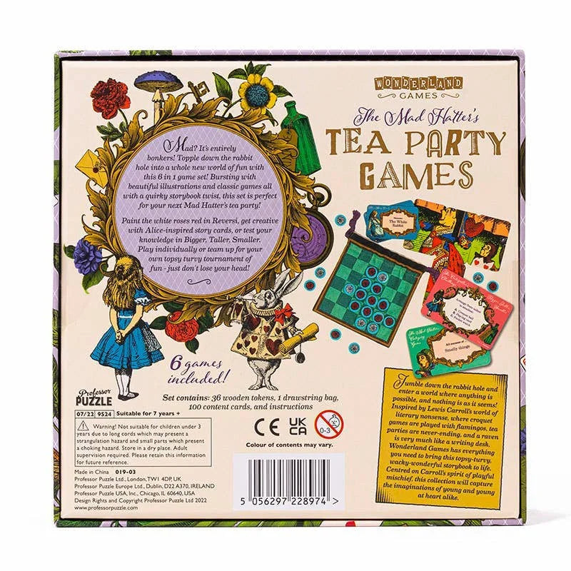 The Mad Hatter's Tea Party Games Set from Professor Puzzle for sale at Mostyn