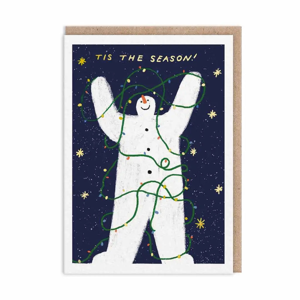 Tis The Season Snowman Max Machen Christmas Card from Ohh Deer for sale at Mostyn