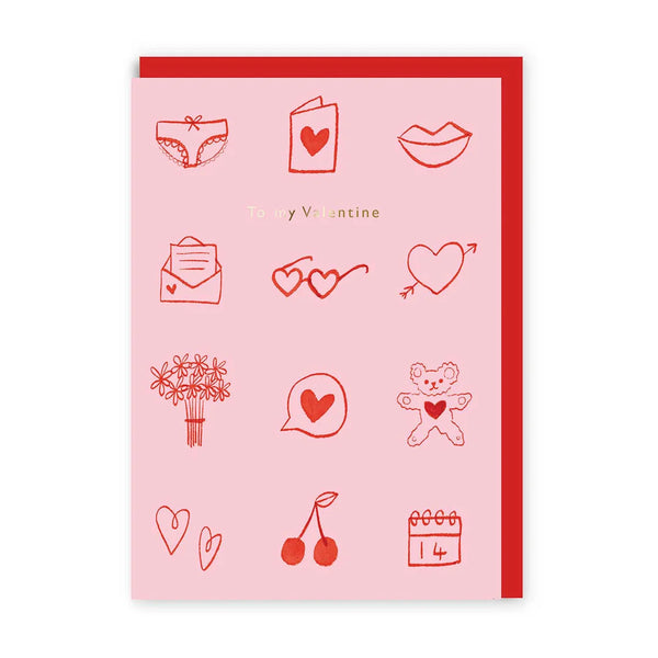 ToMyValentineRomanticIconsValentineCard from Ohh Dear for sale at Mostyn