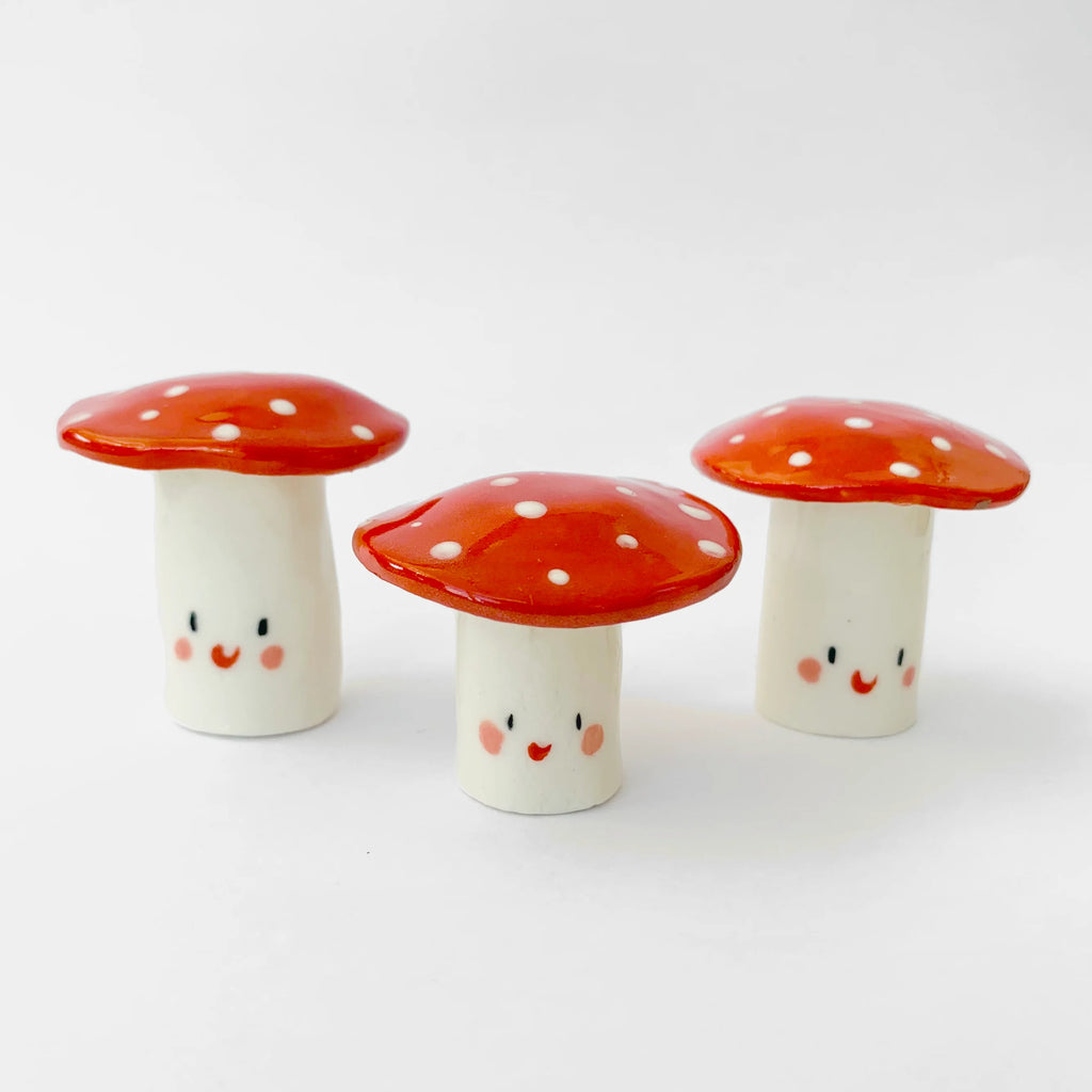 Toadstool Handcrafted Ceramic Figurine from Miss Marple Makes for sale at Mostyn
