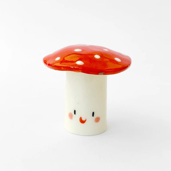 Toadstool Handcrafted Ceramic Figurine from Miss Marple Makes for sale at Mostyn