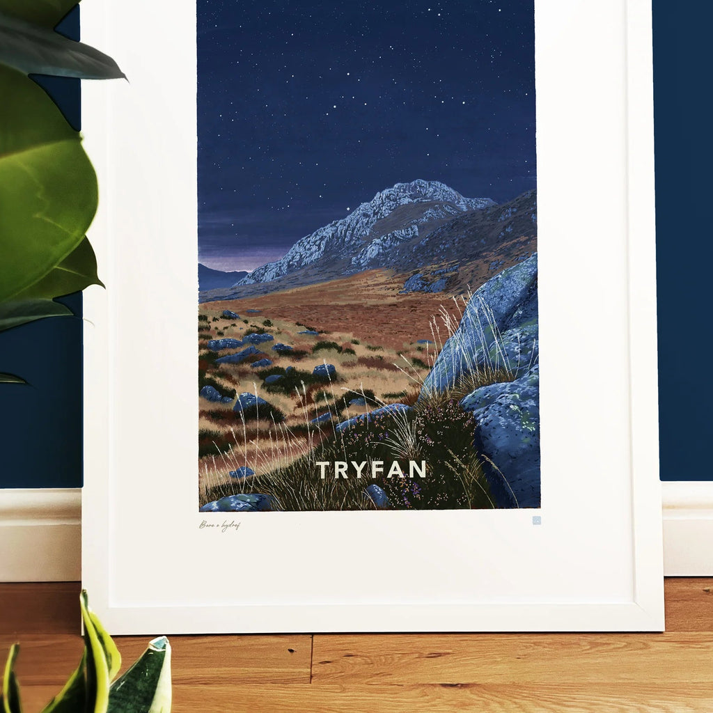 Tryfan Bore o Hydref Welsh Astrometry Art Print by Full Of Stars for sale at Mostyn
