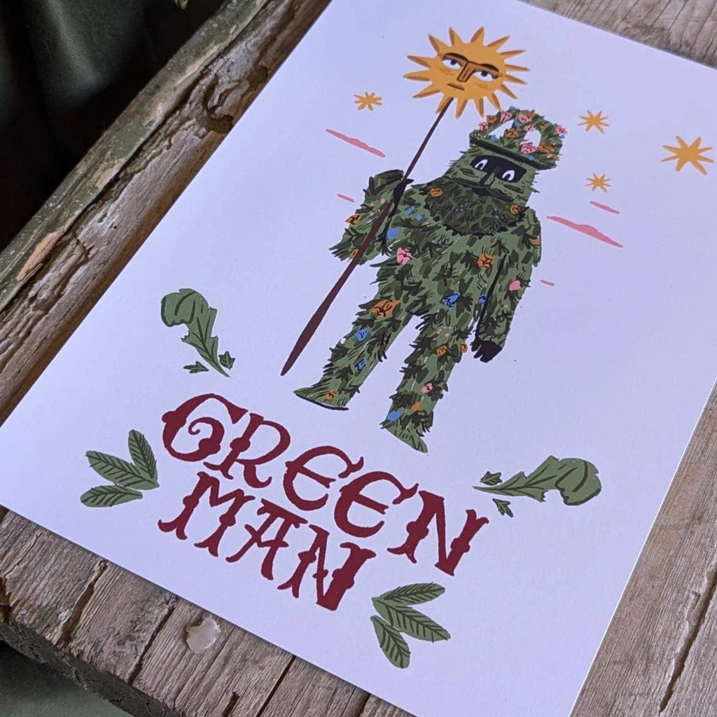 Unframed Green Man Art Print by Dick Vincent for sale at Mostyn