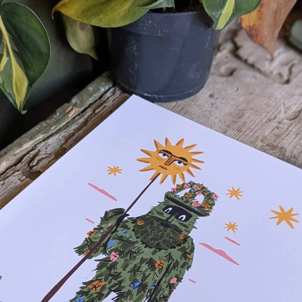 Unframed Green Man Art Print by Dick Vincent for sale at Mostyn