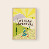 Unframed Life Is An Adventure Wizard Art Print by Little Black Cat Illustrated Goods for sale at Mostyn