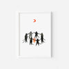 Unframed Mystic Cats Witchy Magic Art Print by Little Black Cat Illustrated Goods for sale at Mostyn