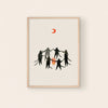 Unframed Mystic Cats Witchy Magic Art Print by Little Black Cat Illustrated Goods for sale at Mostyn