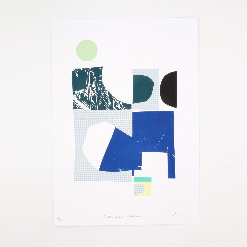 Unframed Screen Print - 'Dream Quest Sequencer' from Print Garage Iain Perry for sale at Mostyn.