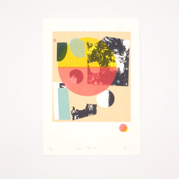 Unframed Screen Print - 'Hello Yellow' by Print Garage- Iain Perry for sale at Mostyn.