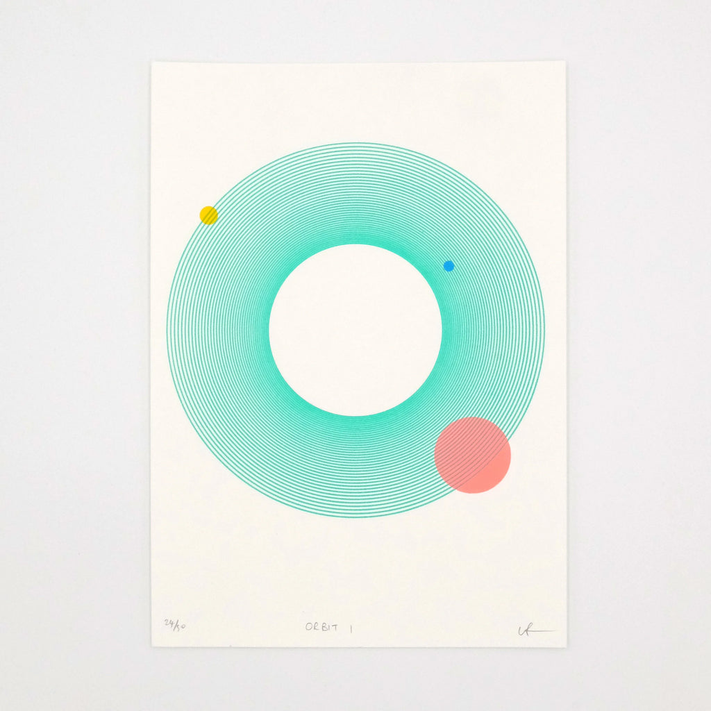 Unframed Screen Print - 'Orbit I' by Print Garage- Iain Perry for sale at Mostyn.