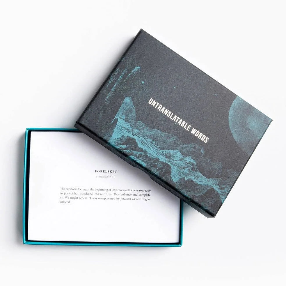 Untranslatable Words Card Set from The school of life for sale at Mostyn