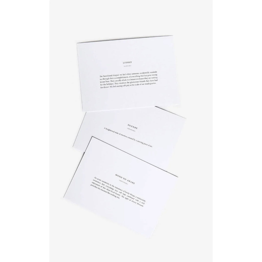 Untranslatable Words Card Set from The school of life for sale at Mostyn