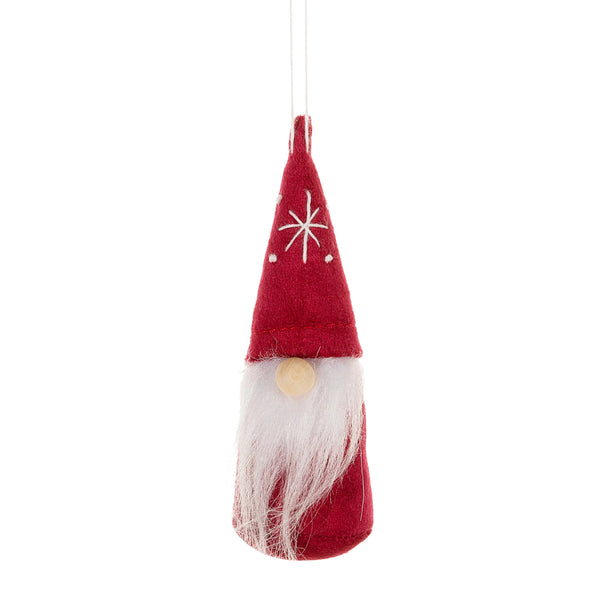 Velvet Gonk Hanging Christmas Decoration from Sass and Belle for sale at Mostyn