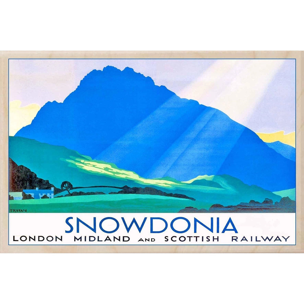 Wales Snowdonia Eryri Wooden Magnet from The Wooden Postcard Company for sale at Mostyn