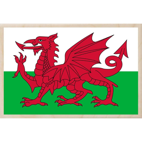 Welsh Dragon Wooden Postcard from The Wooden Postcard Company for sale at Mostyn