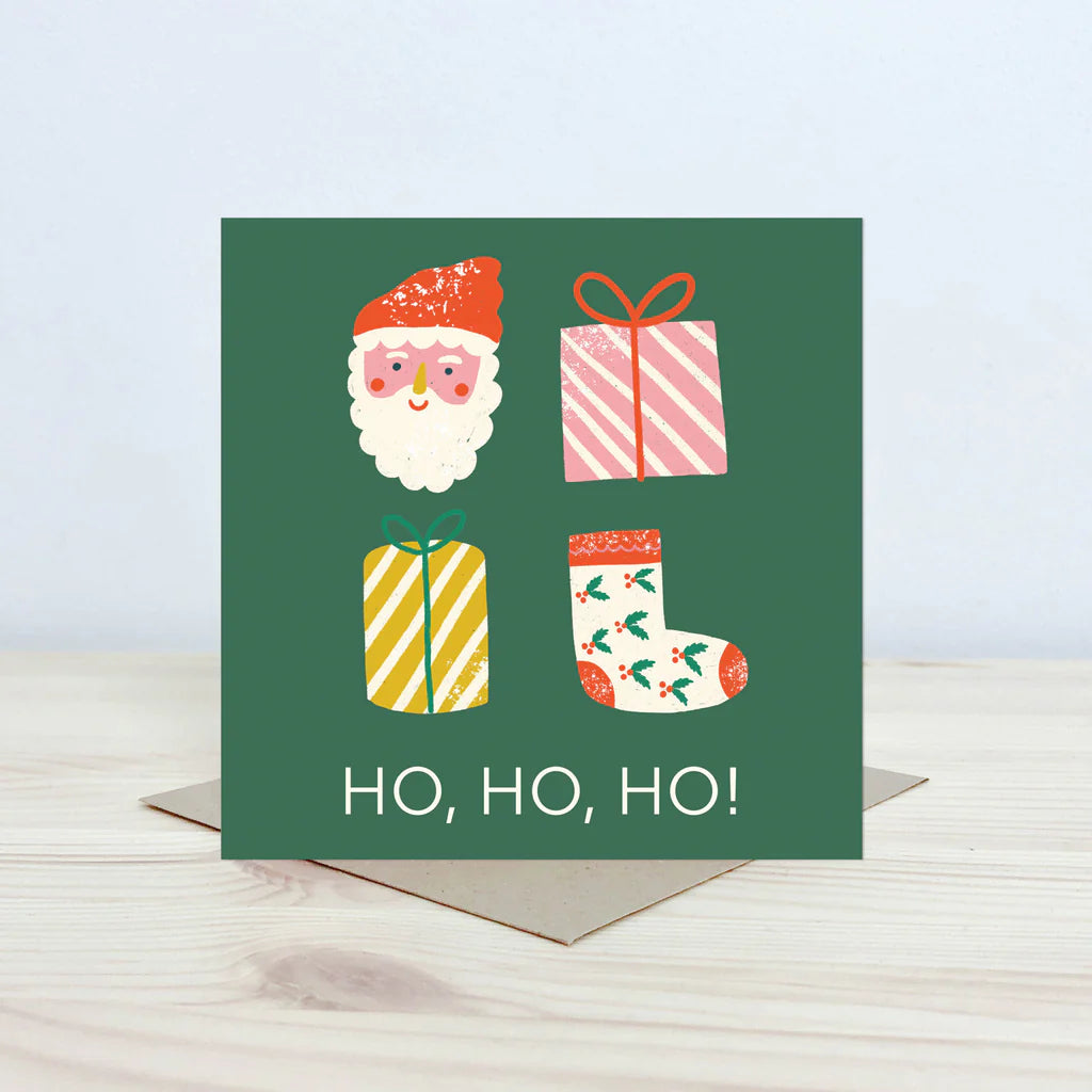 Welsh Language Christmas Card Nadolig Llawen Ho Ho Ho from Nansi Nudd for sale at Mostyn