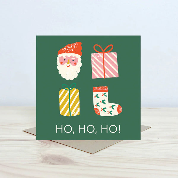 Welsh Language Christmas Card Nadolig Llawen Ho Ho Ho from Nansi Nudd for sale at Mostyn