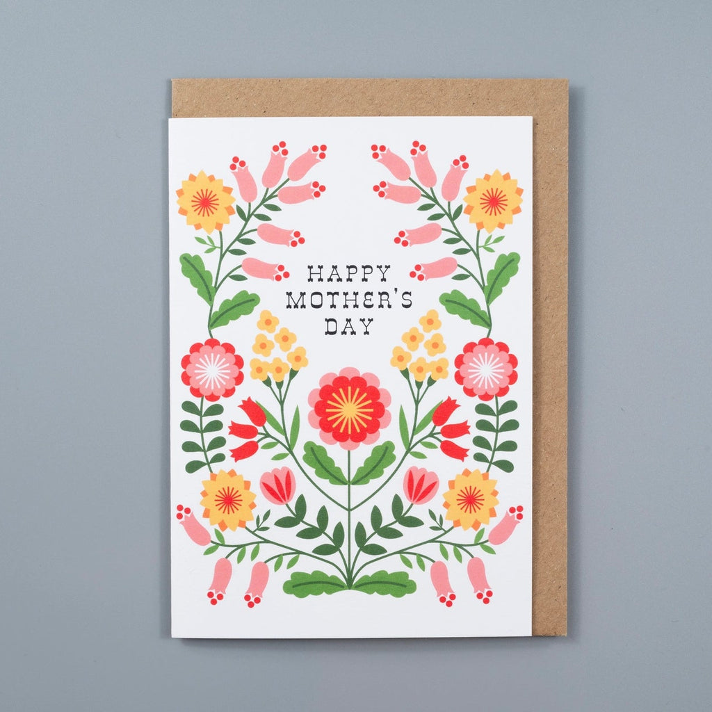 White Floral Mother's Day Card from Maggie Magoo Designs for sale at Mostyn