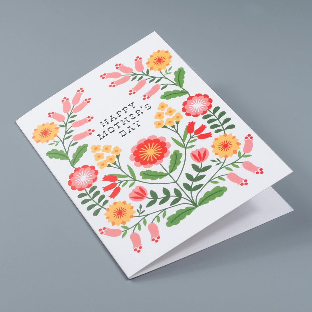 White Floral Mother's Day Card from Maggie Magoo Designs for sale at Mostyn