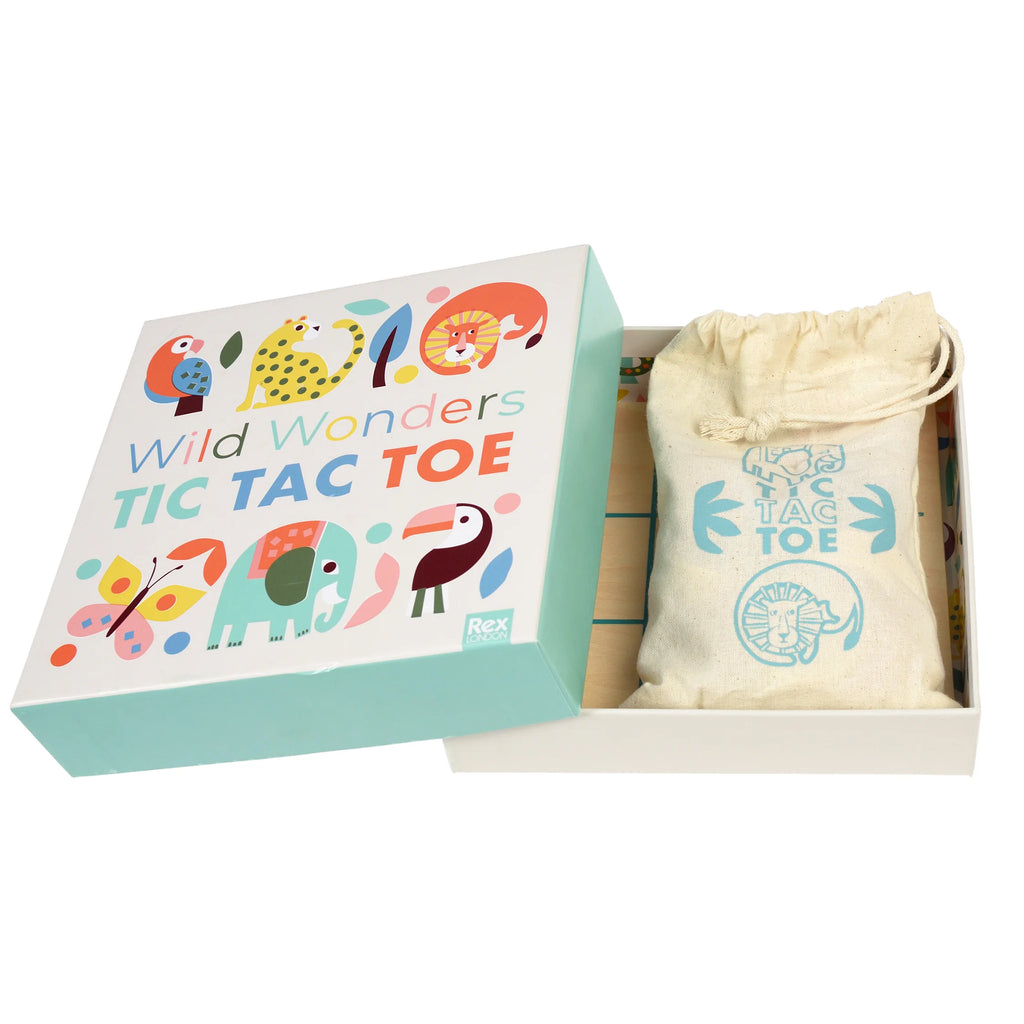 Wild Wonders Wooden Tic-Tac-Toe Game from Rex London for sale at Mostyn