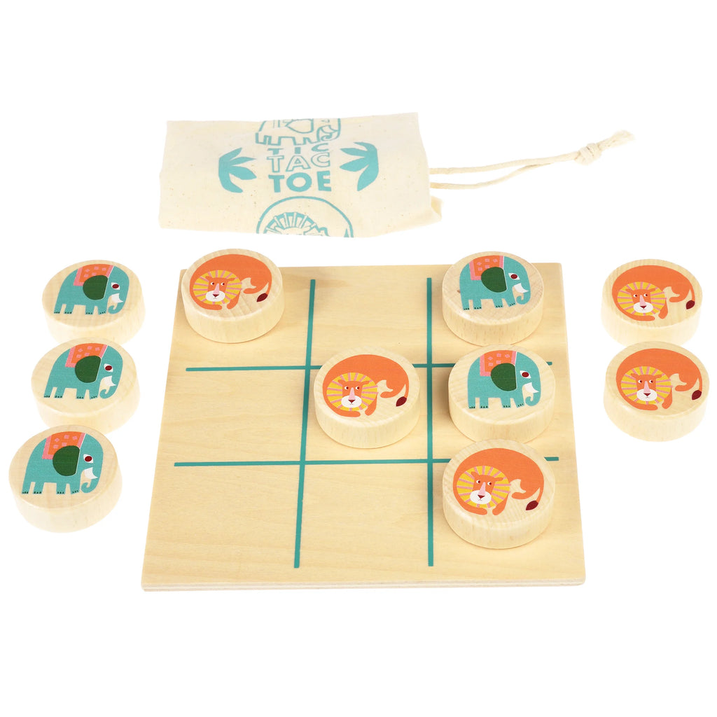 Wild Wonders Wooden Tic-Tac-Toe Game from Rex London for sale at Mostyn