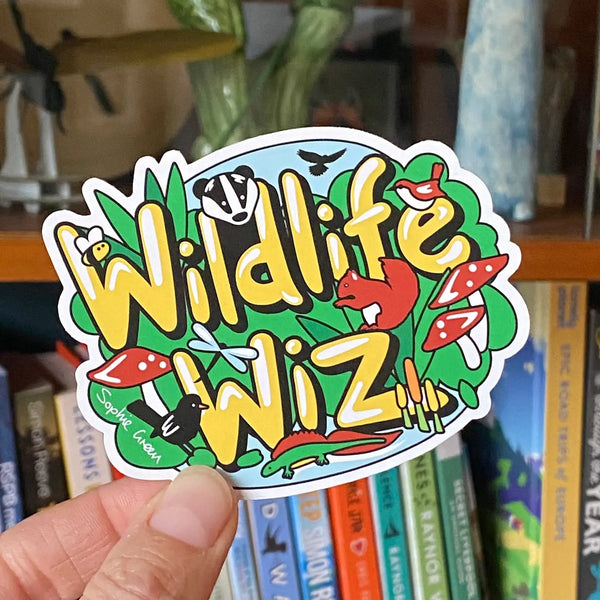 Wildlife Wiz Nature Animals Vinyl Sticker by Sophie Green for sale at Mostyn