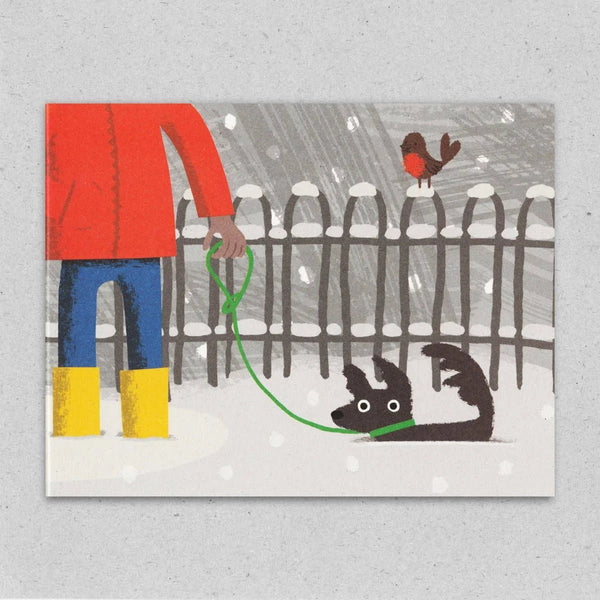 Winter Walkies Christmas Card from Lisa Jones Studio for sale at Mostyn
