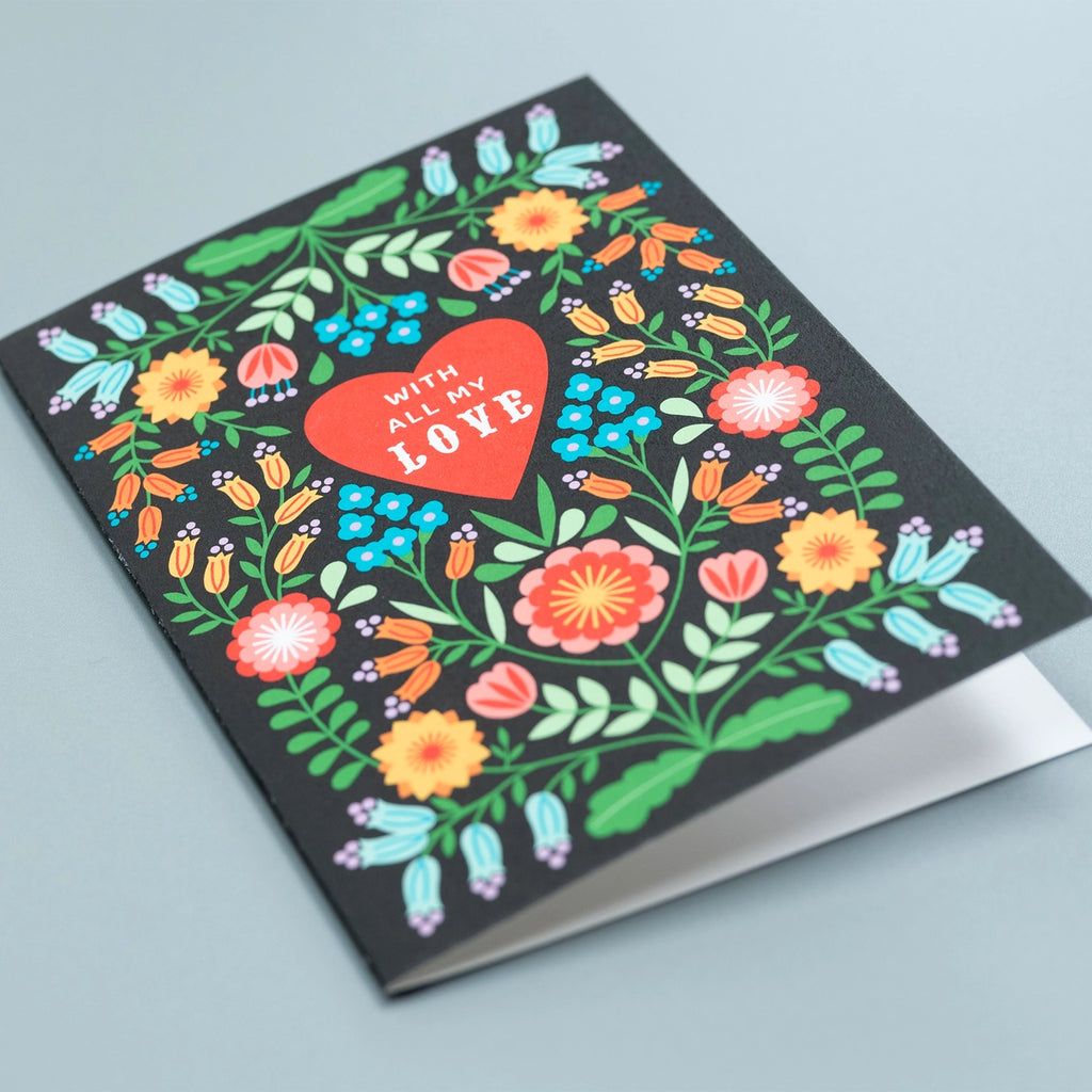 With All My Love Valentine Card by Maggie Magoo Designs for sale at Mostyn