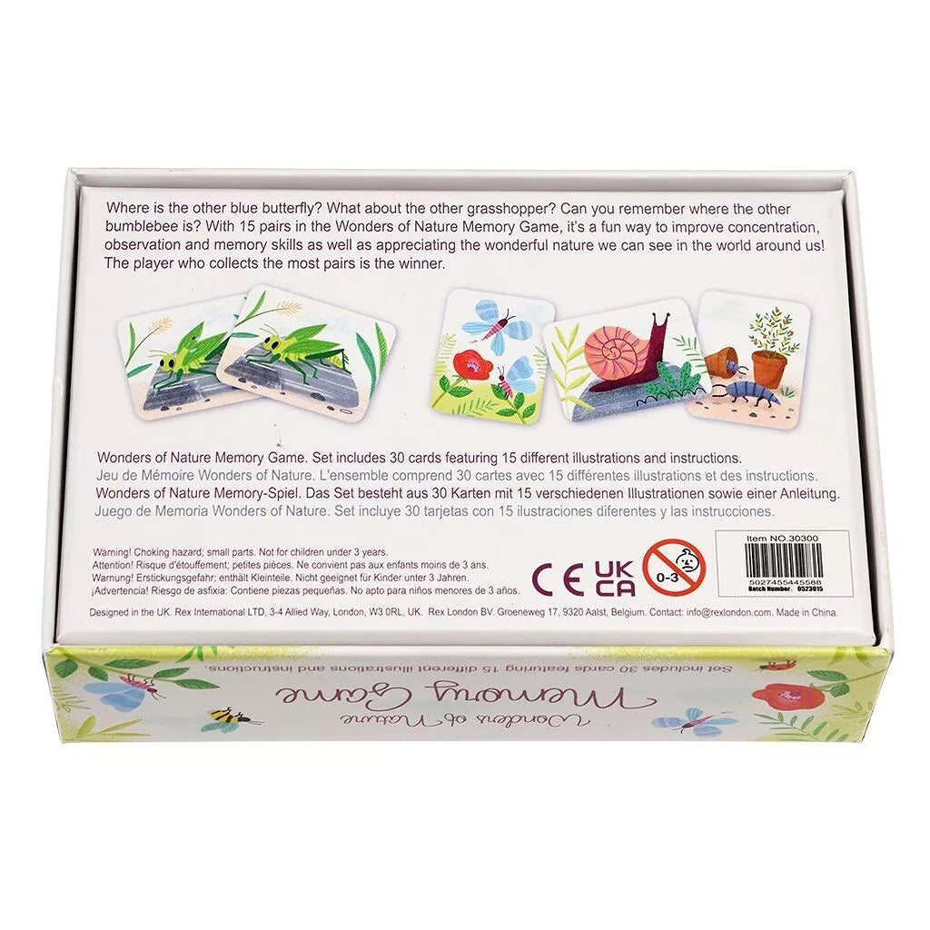 Wonders of Nature Memory Card Game from Rex London for sale at Mostyn