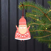 Santa Hanging Wooden Christmas Decoration from Rex London for sale at Mostyn