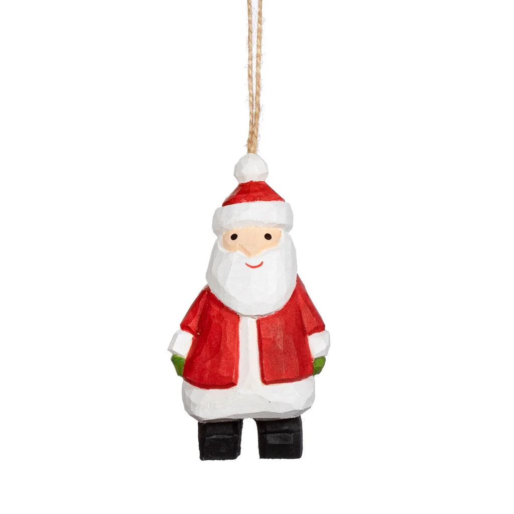 Wooden Santa Hanging Christmas Decoration from Sass and Belle for sale at Mostyn