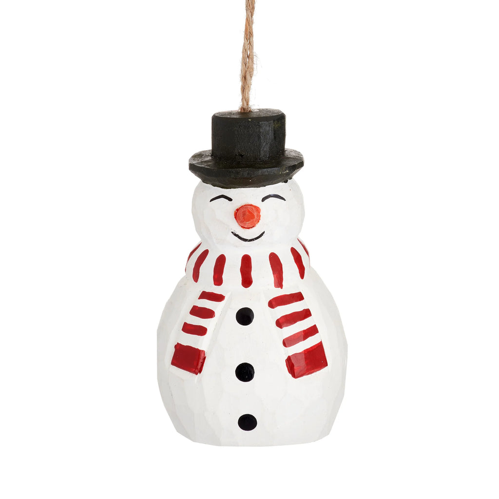 Wooden Snowman Hanging Christmas Decoration from Sass and Belle for sale at Mostyn