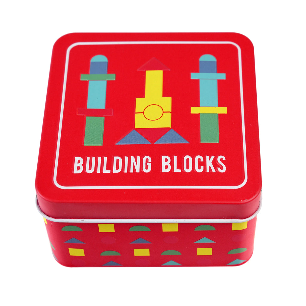 Wooden Building Blocks in a Tin from Rex London for sale at Mostyn