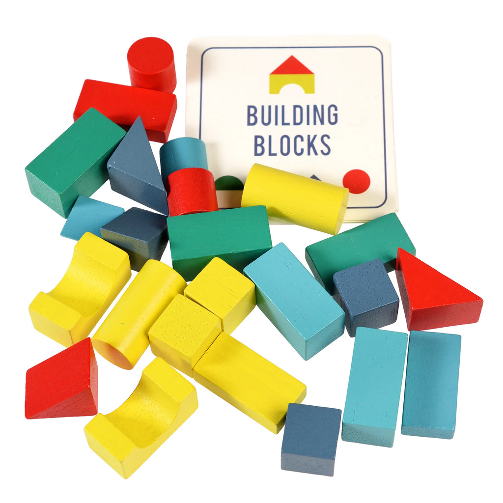 Wooden Building Blocks in a Tin from Rex London for sale at Mostyn