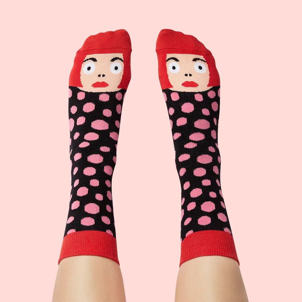 Yayoi Toesama Adult 5-8 Artist Socks from Chatty Feet for sale at Mostyn