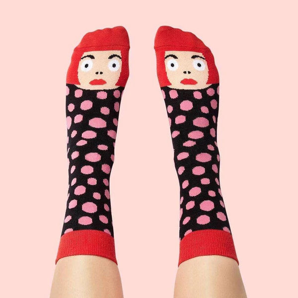 Yayoi Toesama Artist Socks Adult 9-12 from Chatty Feet for sale at Mostyn