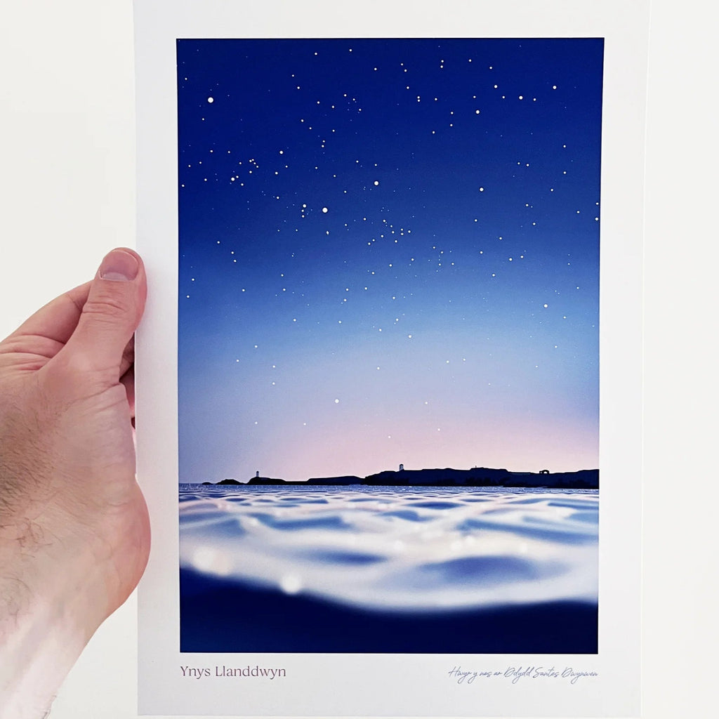 Ynys Llanddwyn Welsh Astrometry Art Print by Full Of Stars for sale at Mostyn