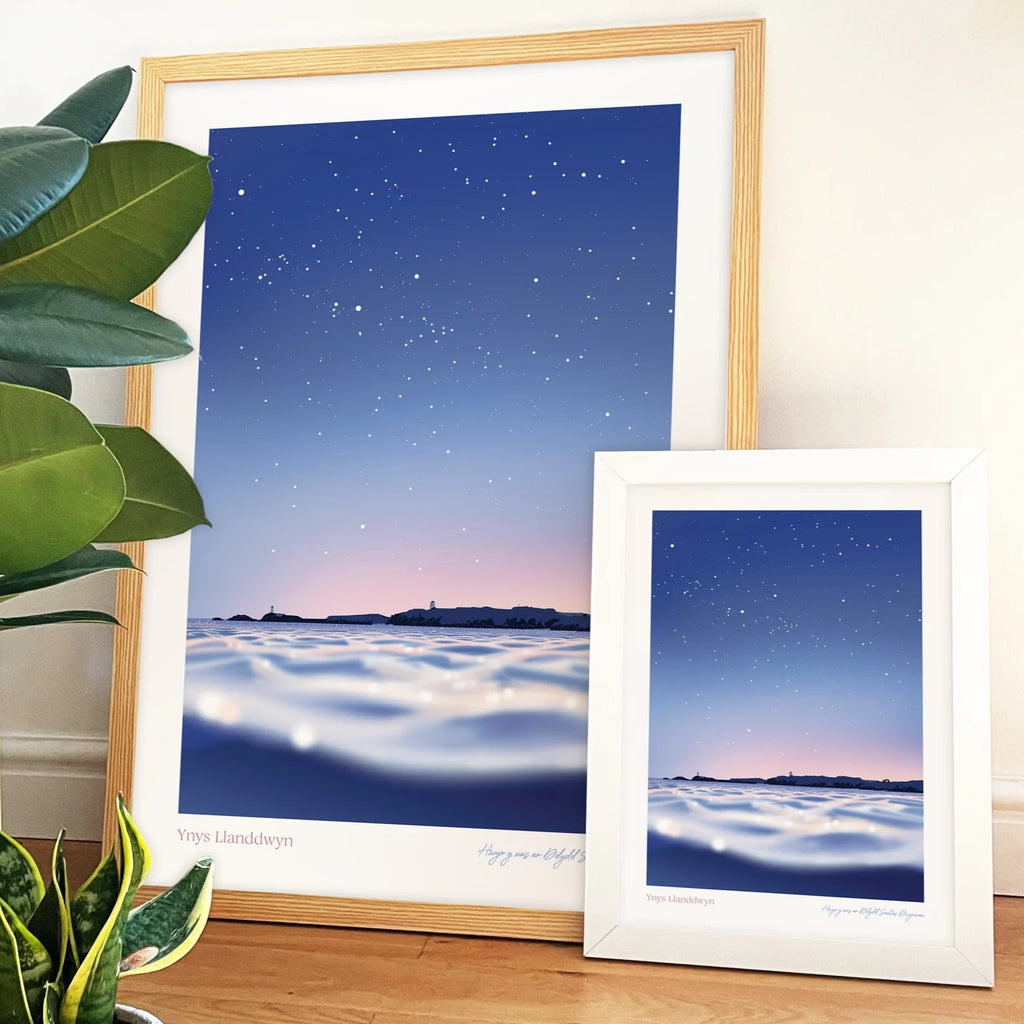 Ynys Llanddwyn Welsh Astrometry Art Print by Full Of Stars for sale at Mostyn