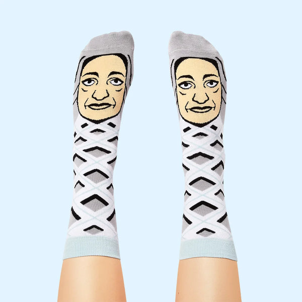 Zaha Toedid Adult 5-8 Artist Socks from Chatty Feet for sale at Mostyn