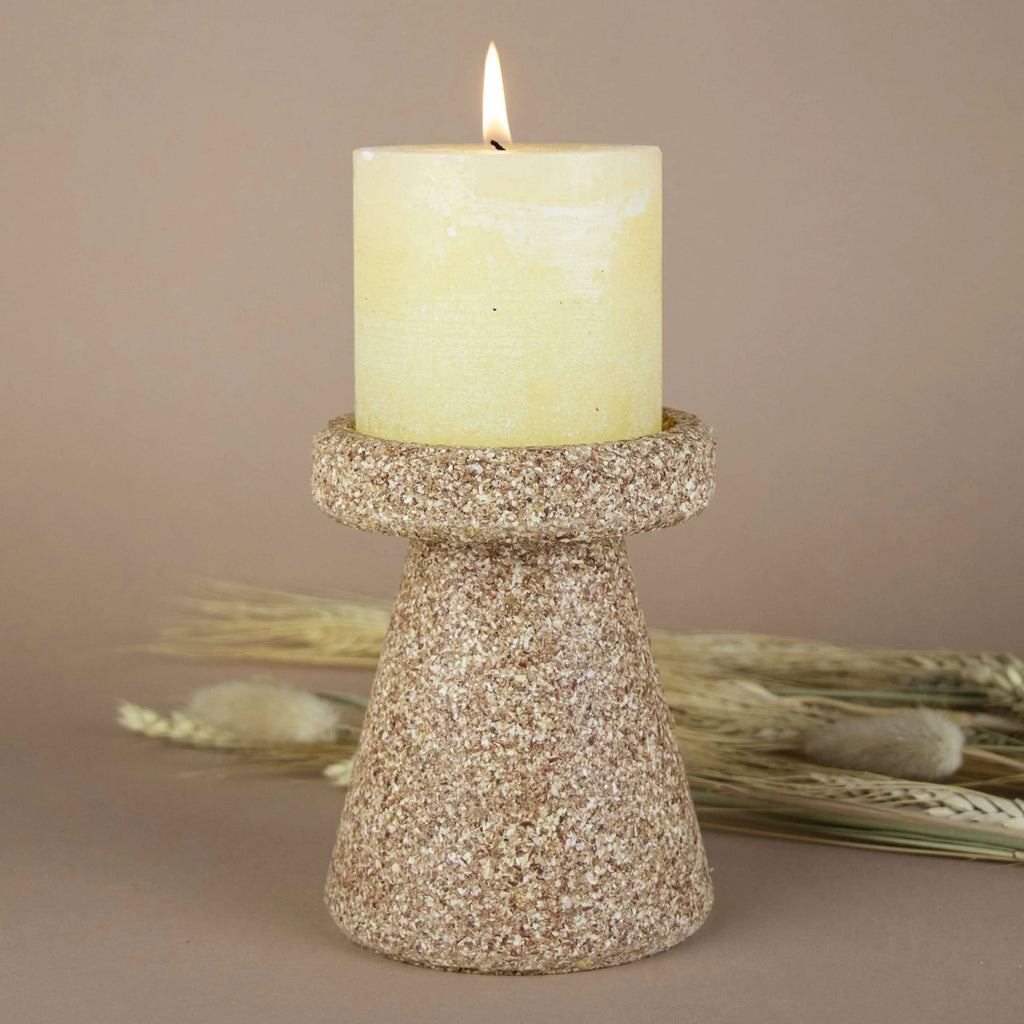 A Recycled Corn Cob Candle Holder from Liga for sale at Mostyn.