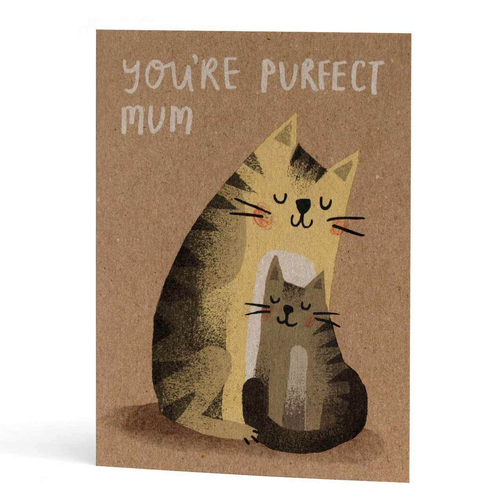 Image of two Cats. Text below says: You're Purfect Mum.